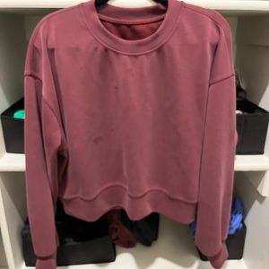 Lululemon Soft stream Crewneck maroon lightly worn size 8